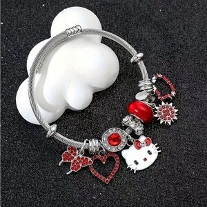 Hello Kitty Red Charm Bracelet NIP